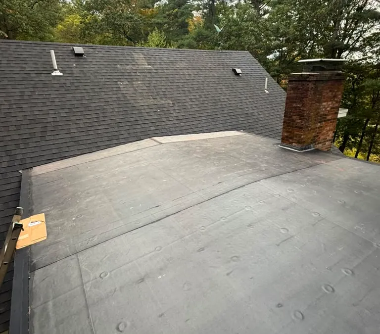 New Construction Roof System — Flashing